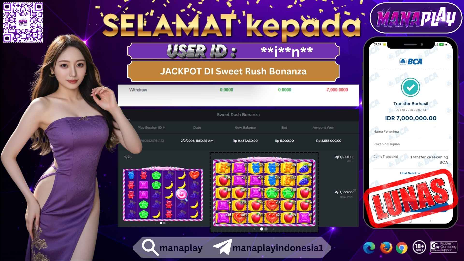 Sweet Rush Bonanza Kasih JP – MANAPLAY