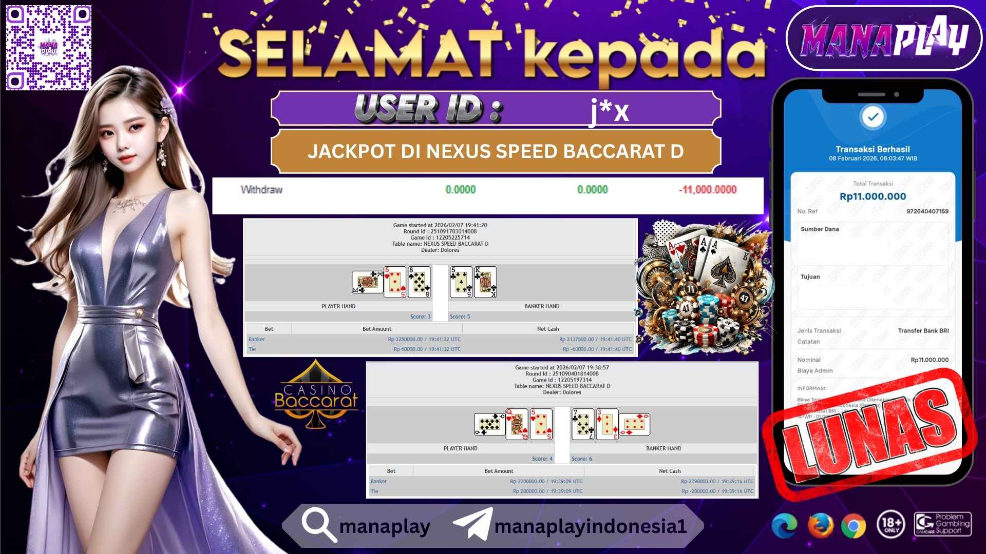 11 Juta dari Baccarat Langsung Lunas – MANAPLAY