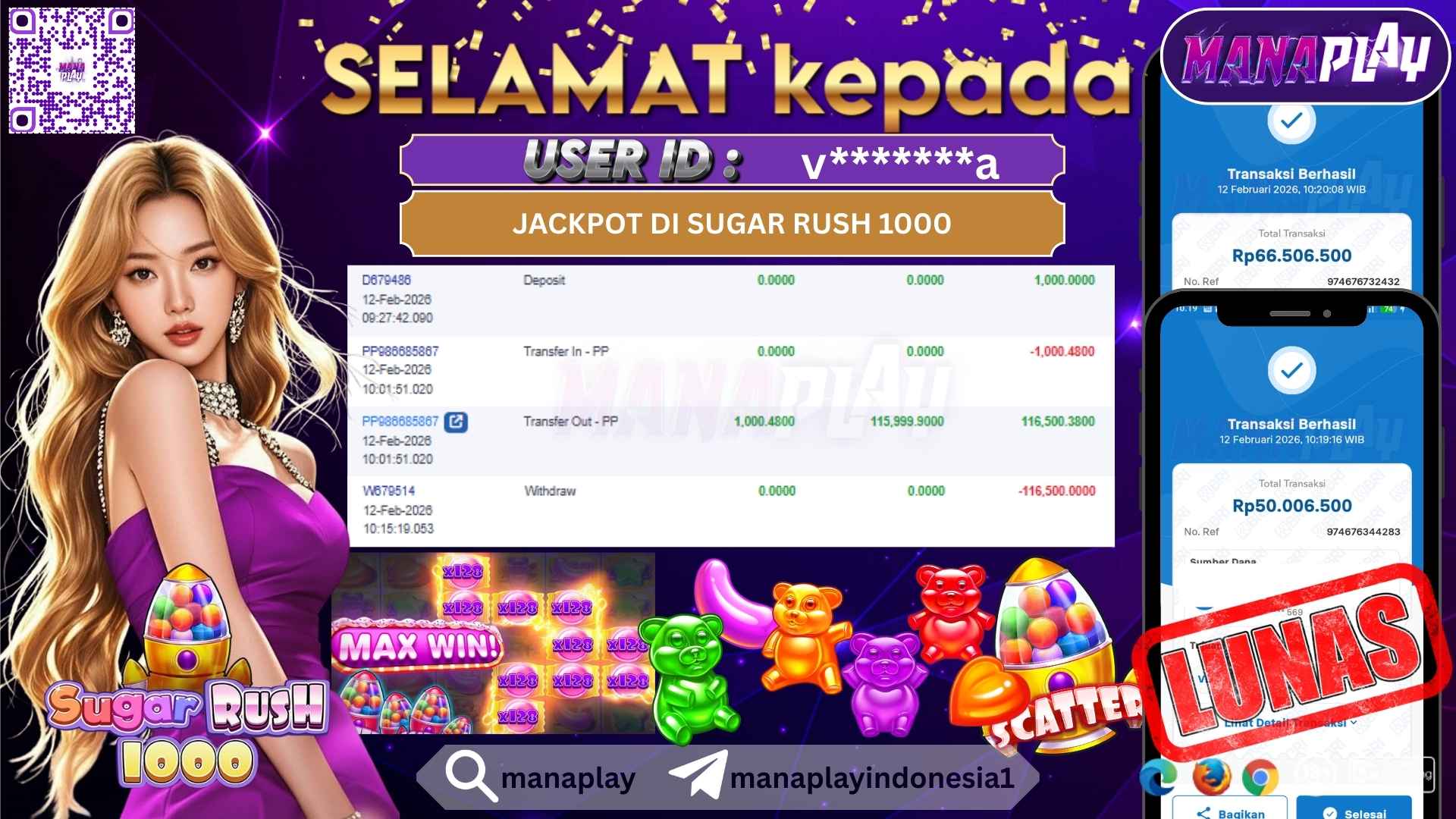 Jackpot 100 Juta ++ Langsung Lunas Tuntas – MANAPLAY