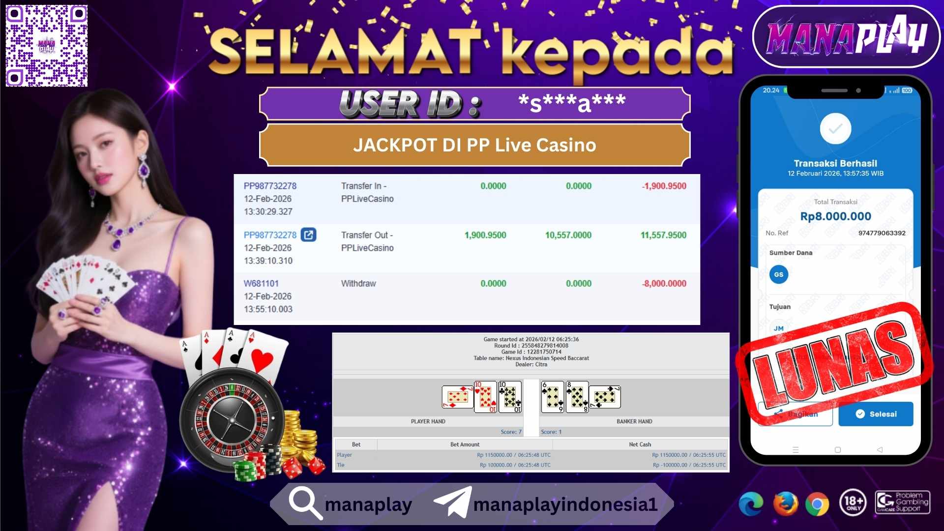 Giliran Speed Baccarat Indonesia! Auto Cair! – MANAPLAY
