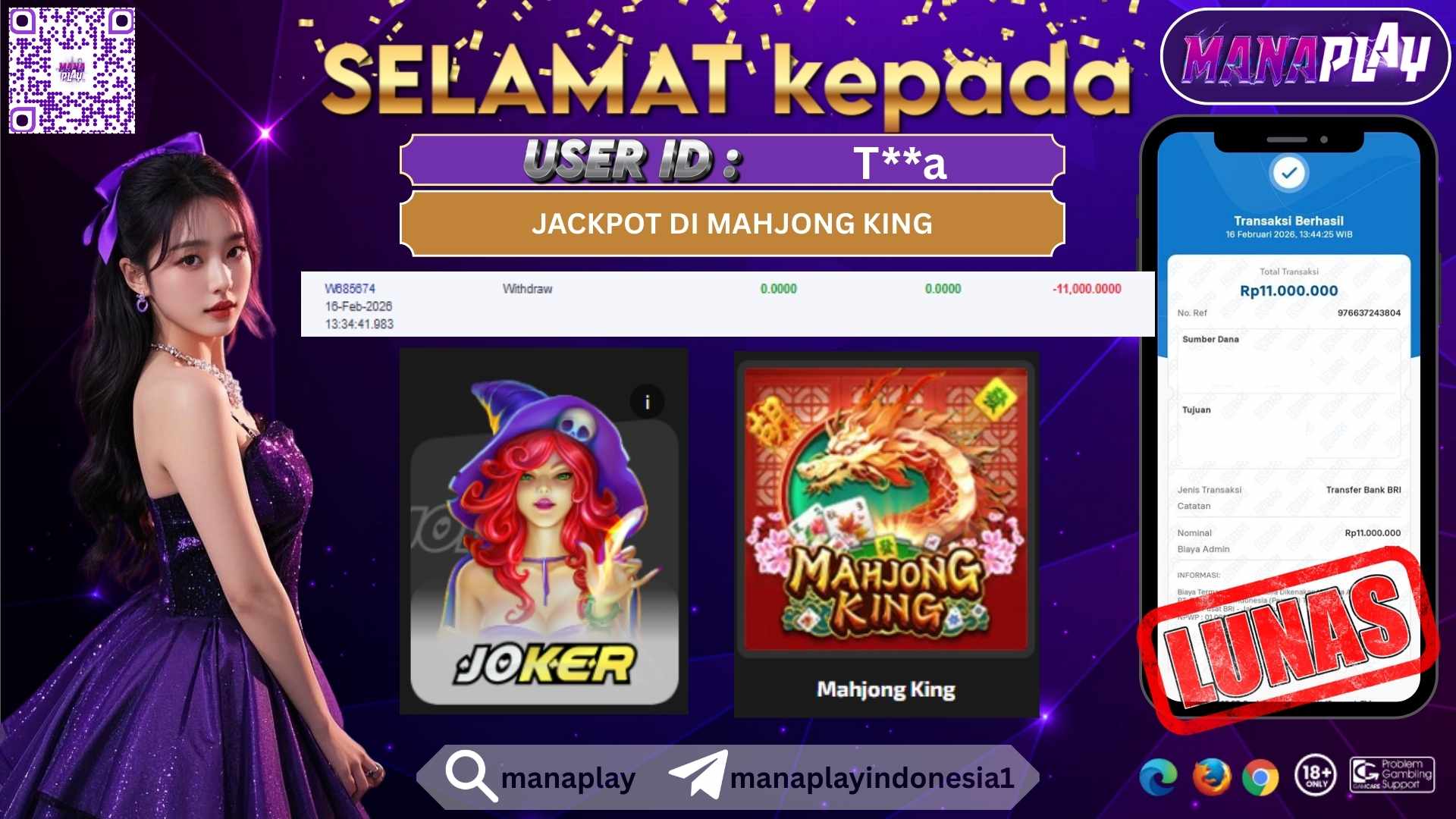 Jackpot Mahjong King (Joker) Langsung Lunas! – MANAPLAY