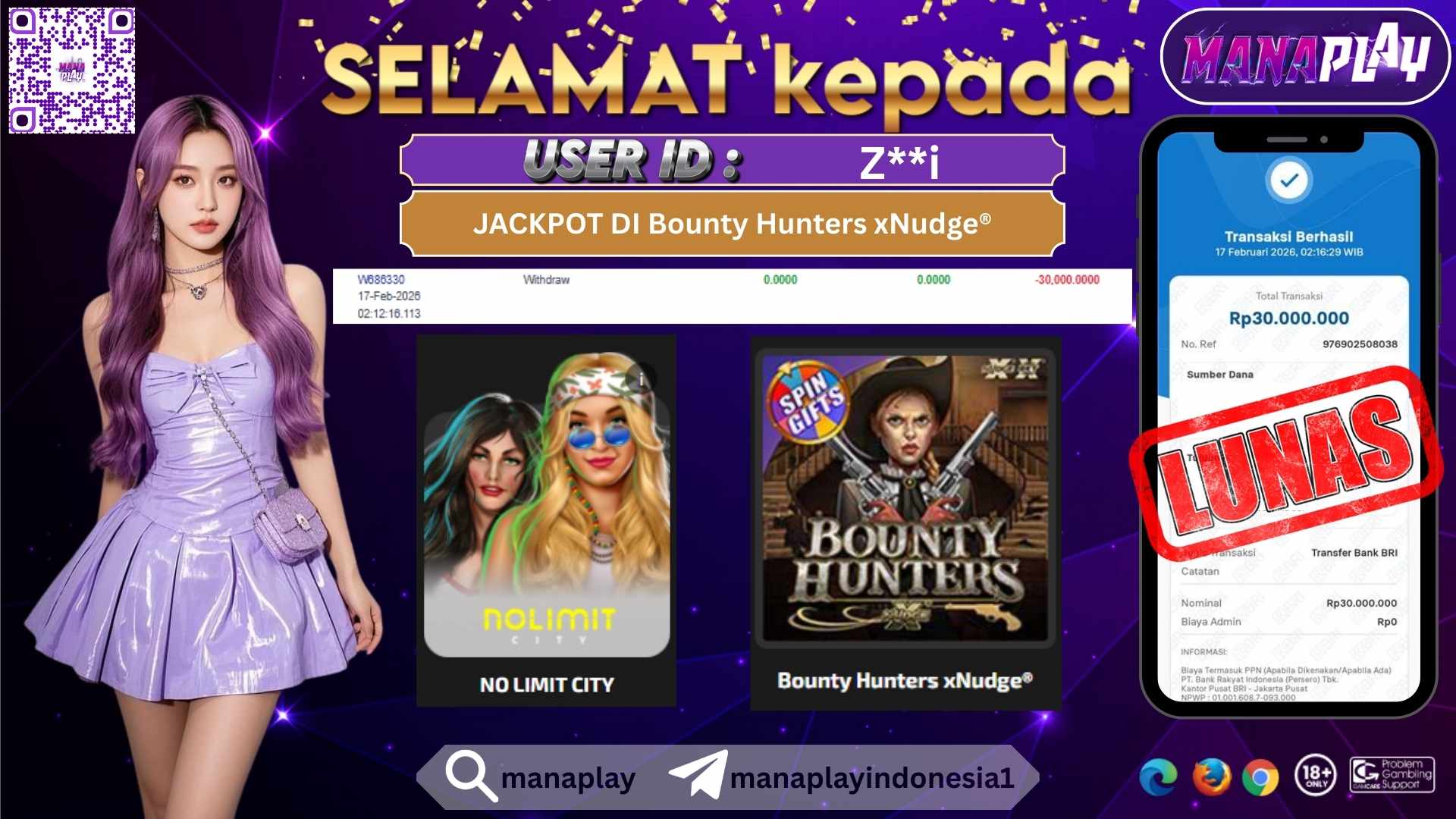 Jackpot No Limit di Bounty Hunters xNudge Langsung Tuntas! – MANAPLAY