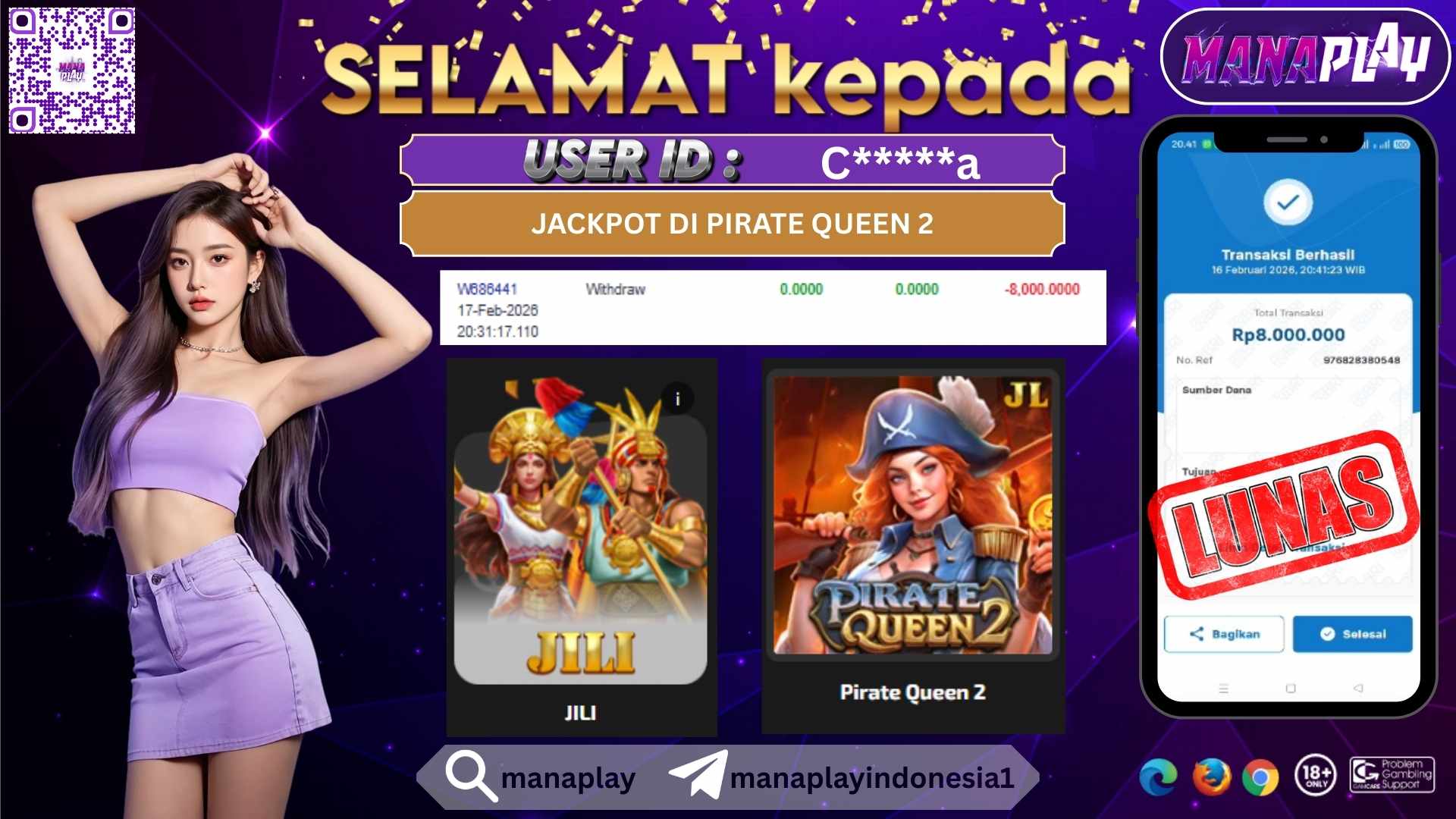 Pirate Queen 2 Jackpot Langsung Lunas! – MANAPLAY