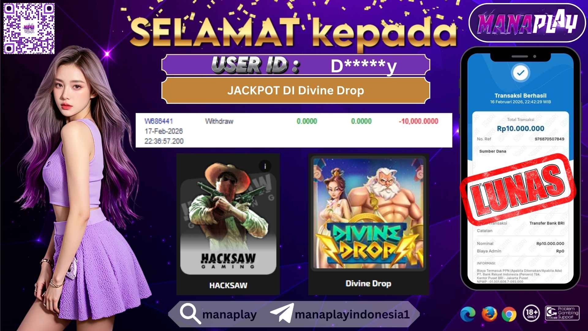 Jackpot 10 Juta dari Hacksaw Auto Lunas! – MANAPLAY