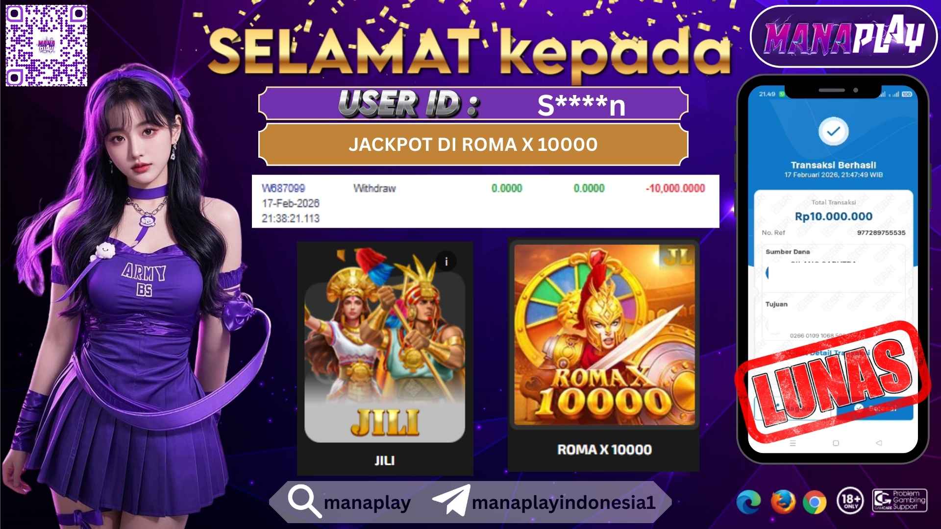 Jackpot dari Roma x10000 Langsung Tuntas! – MANAPLAY