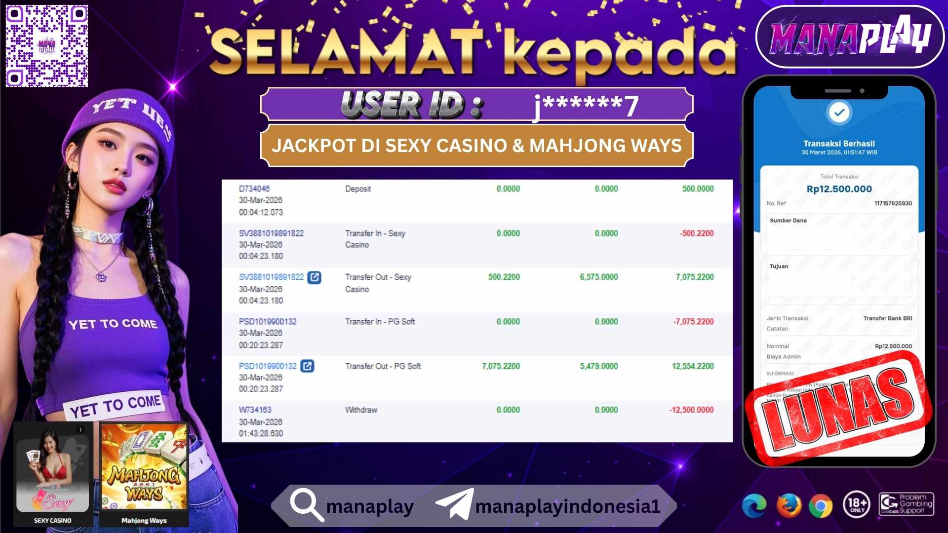 Mahjong Ways & Sexy Casino Kasih Jackpot Lagi! Auto Cair! – MANAPLAY