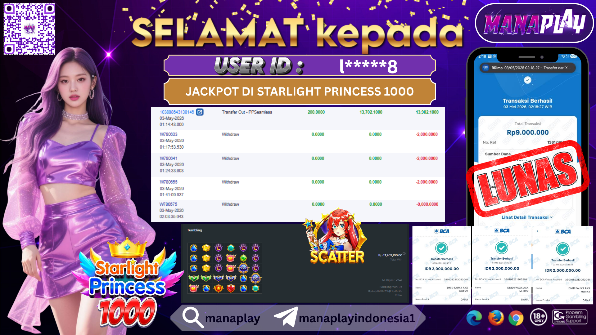Ledakan x1000 Di Starlight Princess 1000 Pragmatic Play – MANAPLAY