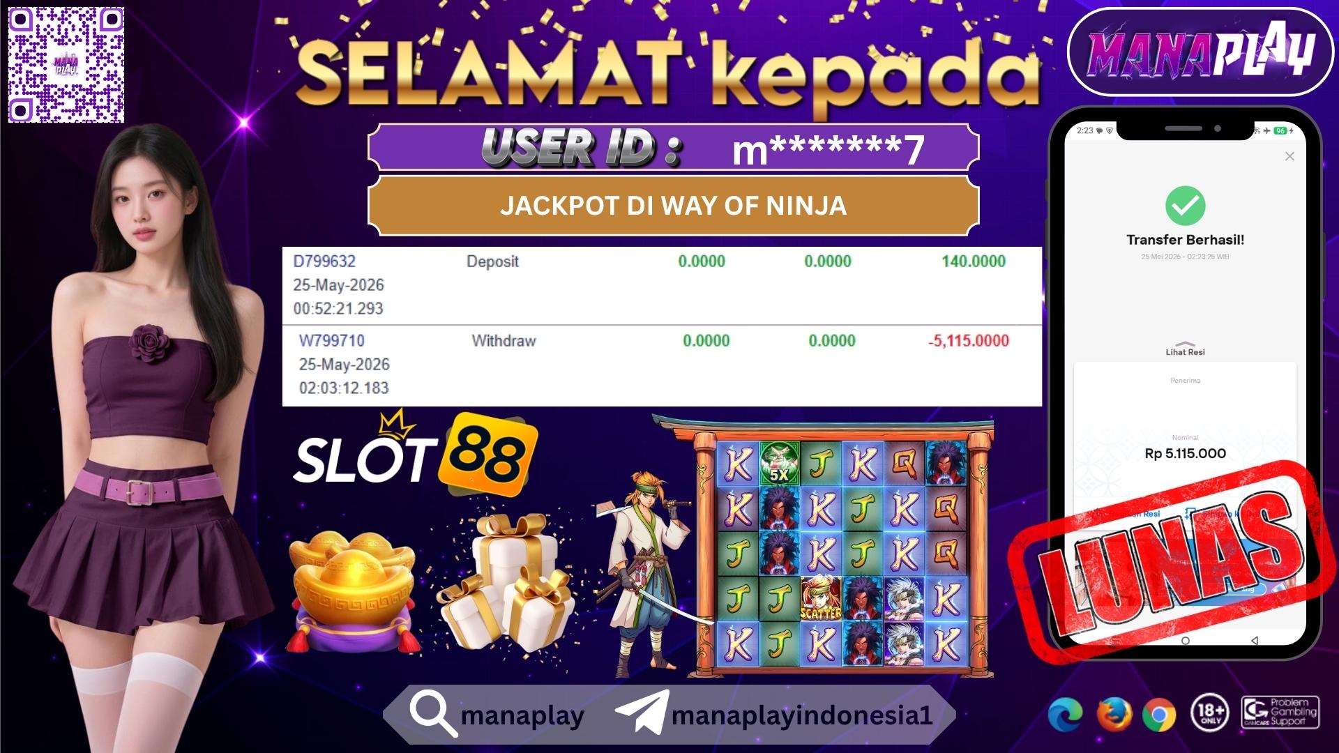 Modal 140 Ribu Jadi 5 Juta di Slot88 Langsung Lunas! – MANAPLAY