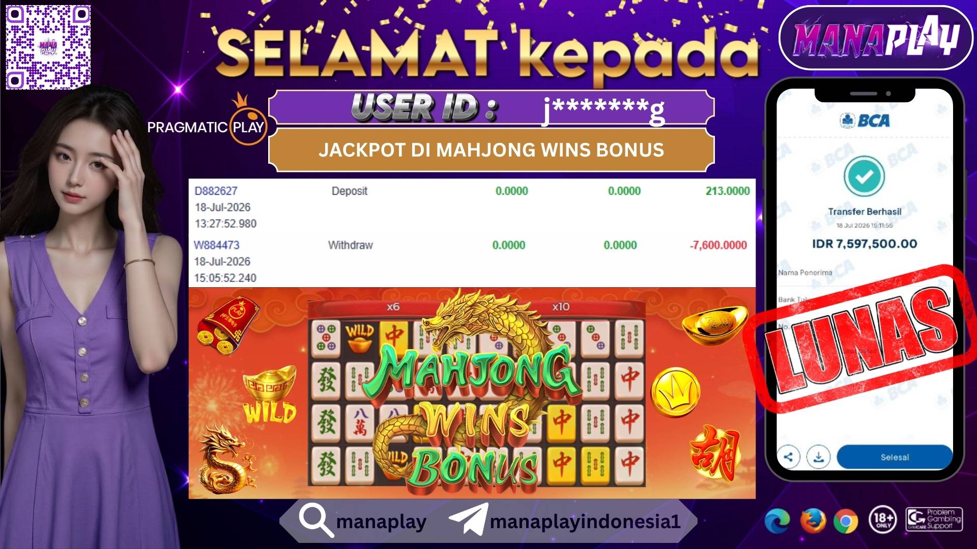 Meledak! Dari 213 Ribu Jackpot Ke 7,6 Juta! Langsung Cair! – MANAPLAY