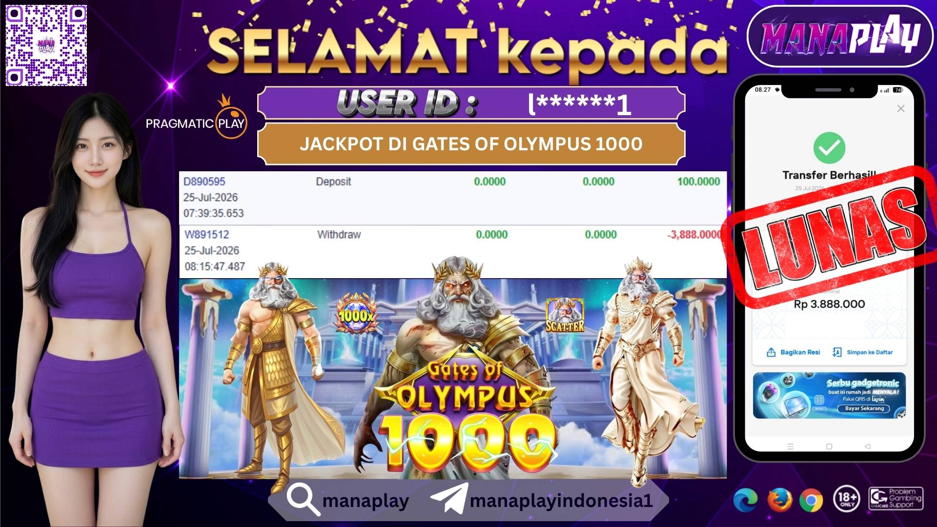 Tembak Petir Kali 1000! Ubah 100 Ribu Sampai Jadi 3,8 Juta! – MANAPLAY