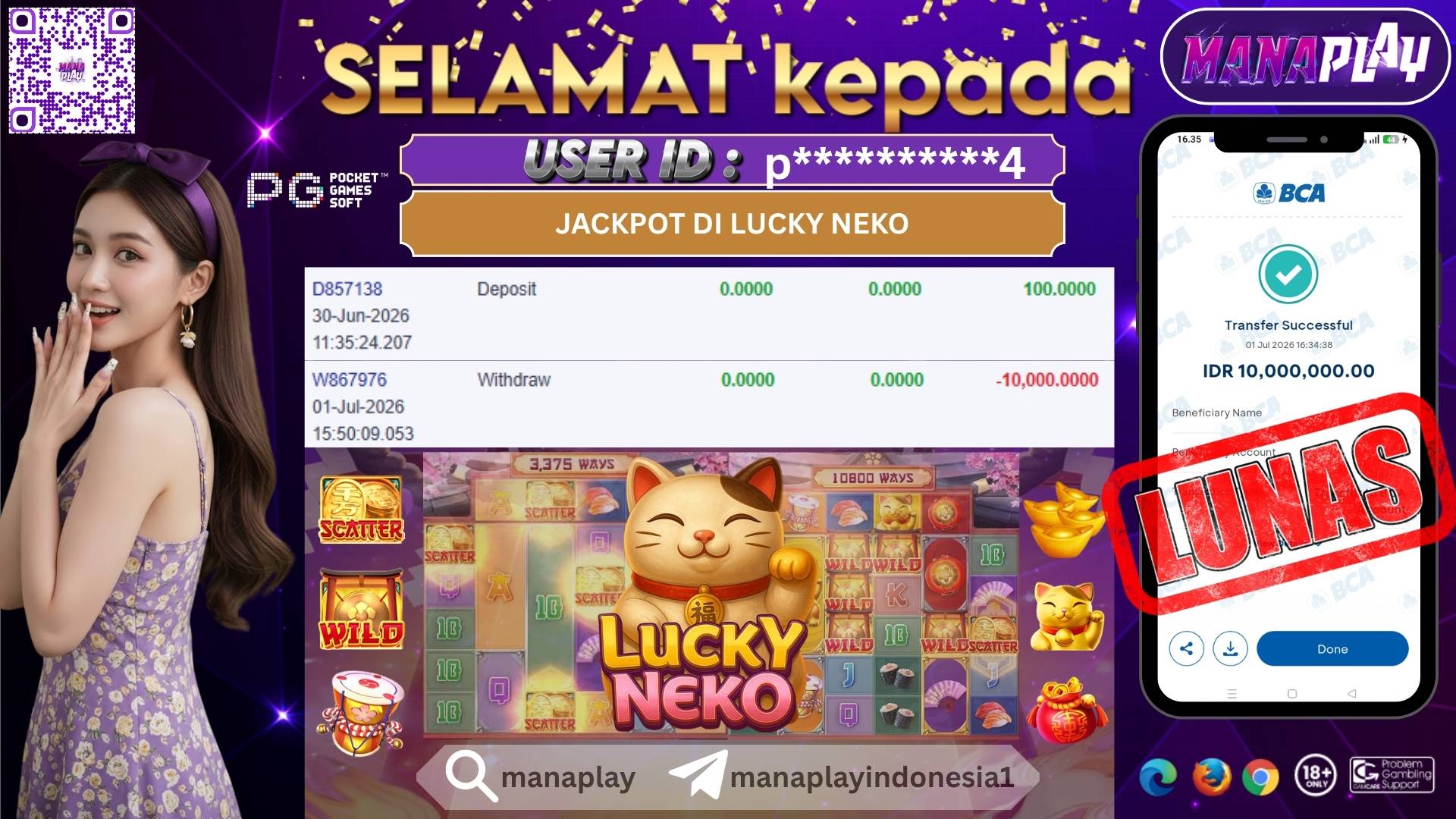Jackpot 100x Dari Modal! Modal 100 Ribu Tembus 10 Juta! – MANAPLAY