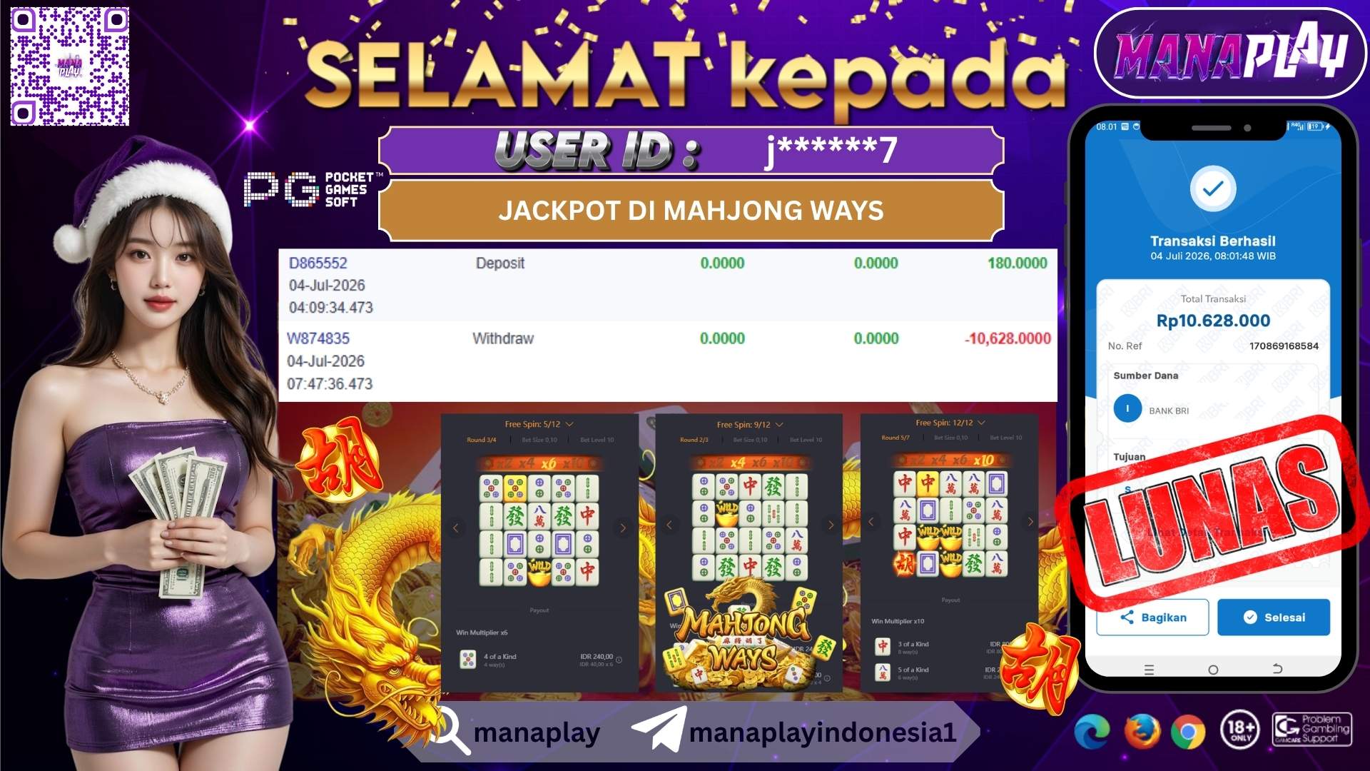 Menang 10 Juta Dari 180 Ribu! Langsung Cair! – MANAPLAY