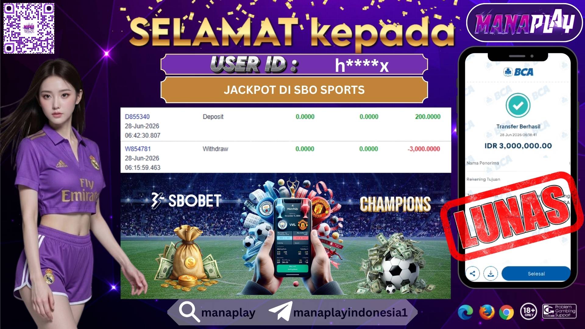 Jackpot 3 Juta di SBO Sportsbook! Langsung Cair! – MANAPLAY